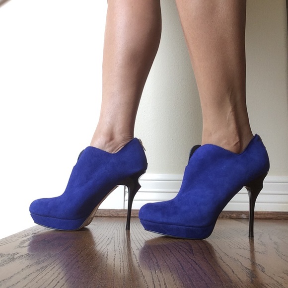 DV by Dolce Vita Blue Suede Booties - Picture 1 of 8